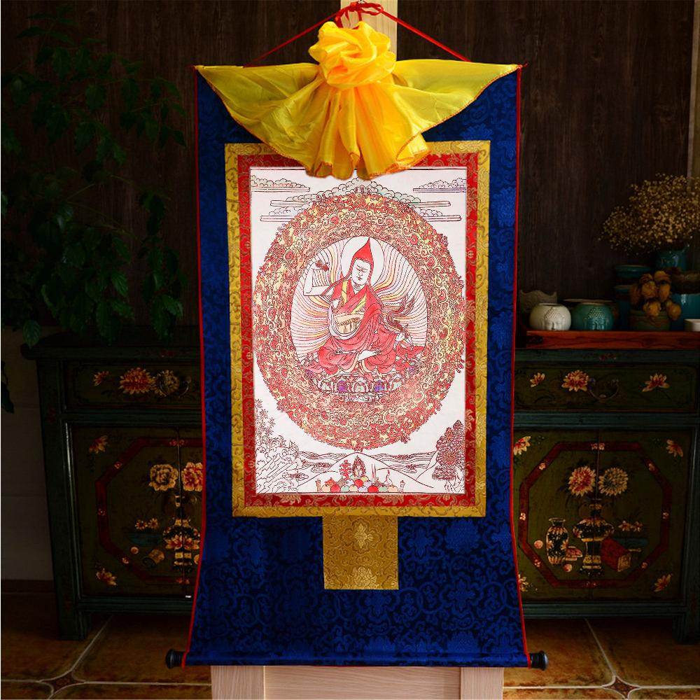 Je Tsongkhapa,Woodblock Thangka Art - Gandhanra-ART