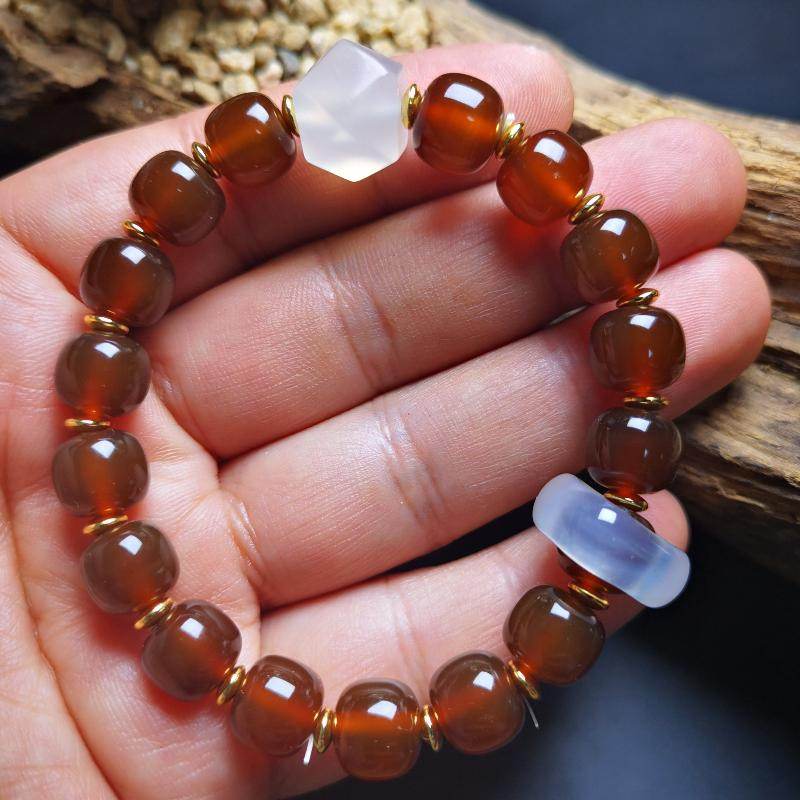Prayer Beads, Agate Crystal Bracelet - Gandhanra-ART
