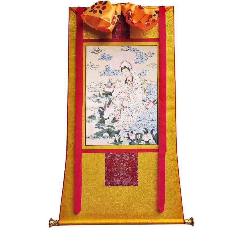 Avalokitesvara,Padmapani,Woodblock Thangka Art - Gandhanra-ART