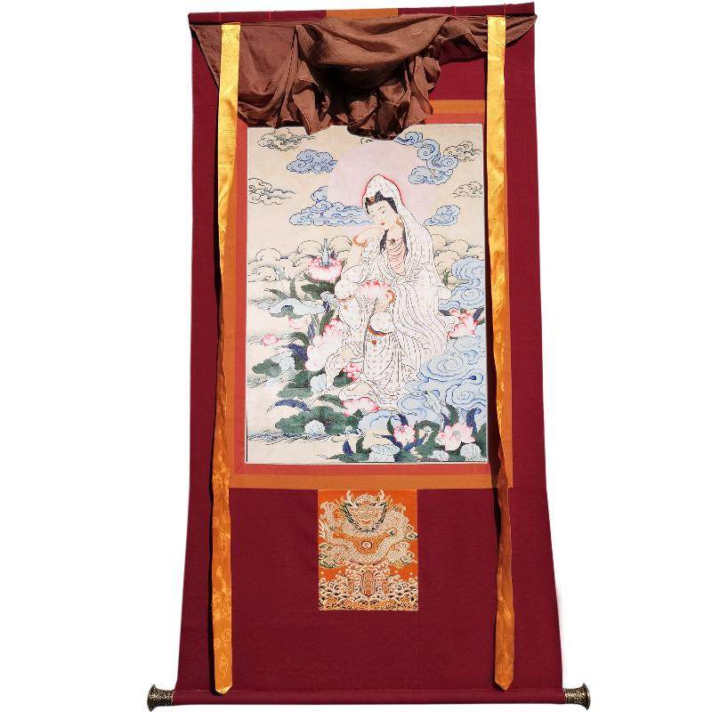 Avalokitesvara,Padmapani,Woodblock Thangka Art - Gandhanra-ART