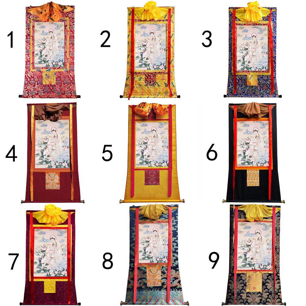 Avalokitesvara,Padmapani,Woodblock Thangka Art - Gandhanra-ART