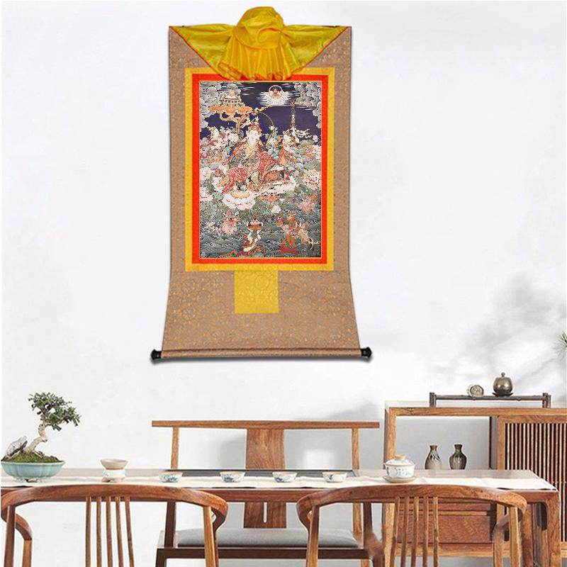 Guru Rinpoche,Padmasambhava,Woodblock Thangka Art - Gandhanra-ART