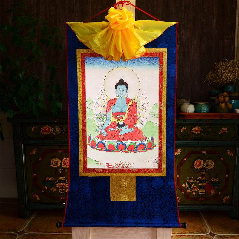 Bhaisajyaguru,Medicine Buddha,Woodblock Thangka Art - Gandhanra-ART