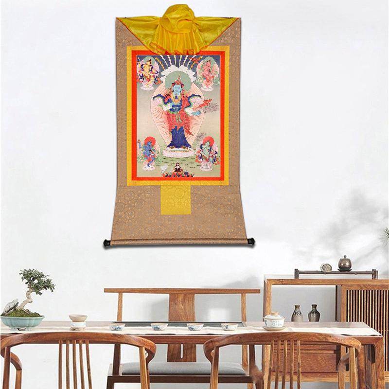 Bhaisajyaguru,Medicine Buddha,Woodblock Thangka Art - Gandhanra-ART