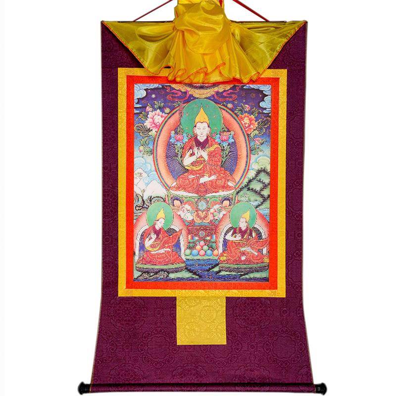 Je Tsongkhapa,Woodblock Thangka Art - Gandhanra-ART