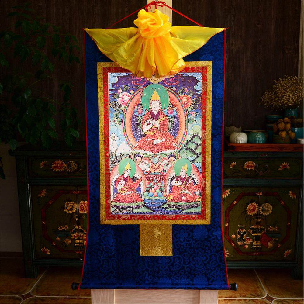 Je Tsongkhapa,Woodblock Thangka Art - Gandhanra-ART