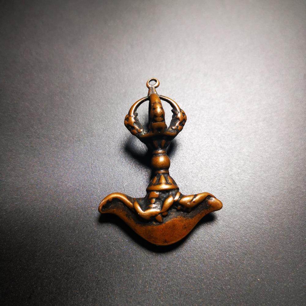 Gandhanra Antique Tibetan Thokcha Amulet Pendant,Kartika(knife of the dakinis), Trantic Buddhism Dharma, Made of Brass - Gandhanra-ART