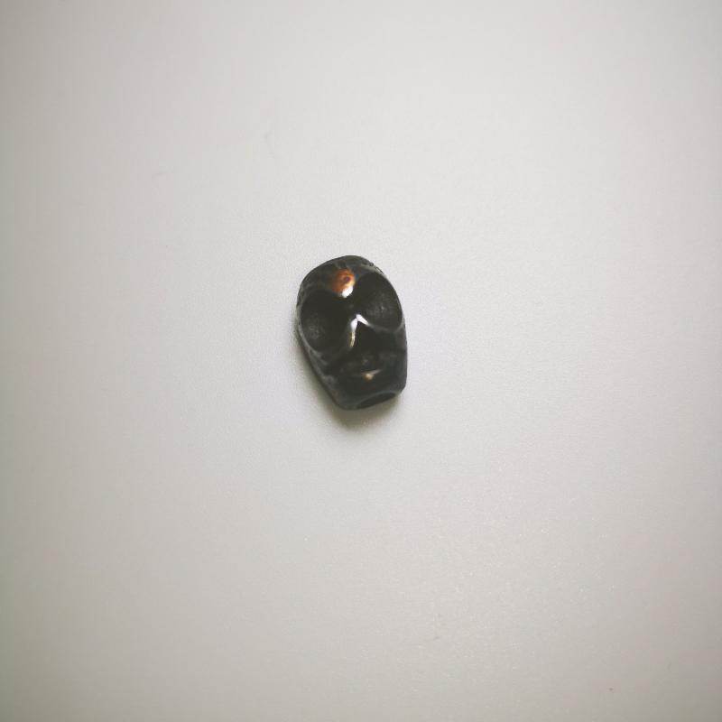 Gandhanra Handmade Skull S¨©tavana Amulet Pendant for Mala,Prayer Beads Accessories,Smasana Adhipati,Made of Cold Iron and Copper Inlaid - Gandhanra-ART