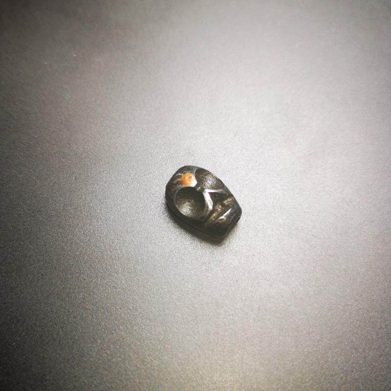 Gandhanra Handmade Skull S¨©tavana Amulet Pendant for Mala,Prayer Beads Accessories,Smasana Adhipati,Made of Cold Iron and Copper Inlaid - Gandhanra-ART