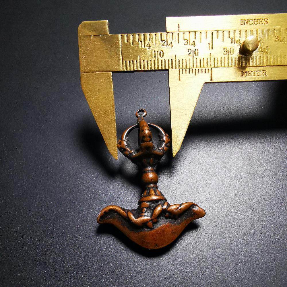 Gandhanra Antique Tibetan Thokcha Amulet Pendant,Kartika(knife of the dakinis), Trantic Buddhism Dharma, Made of Brass - Gandhanra-ART