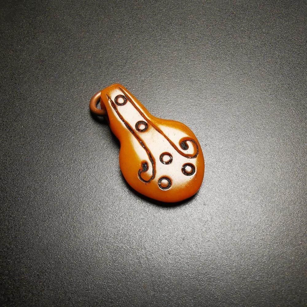 Yak Bone Amulet, Bead Counter Pendant for Mala - Gandhanra-ART