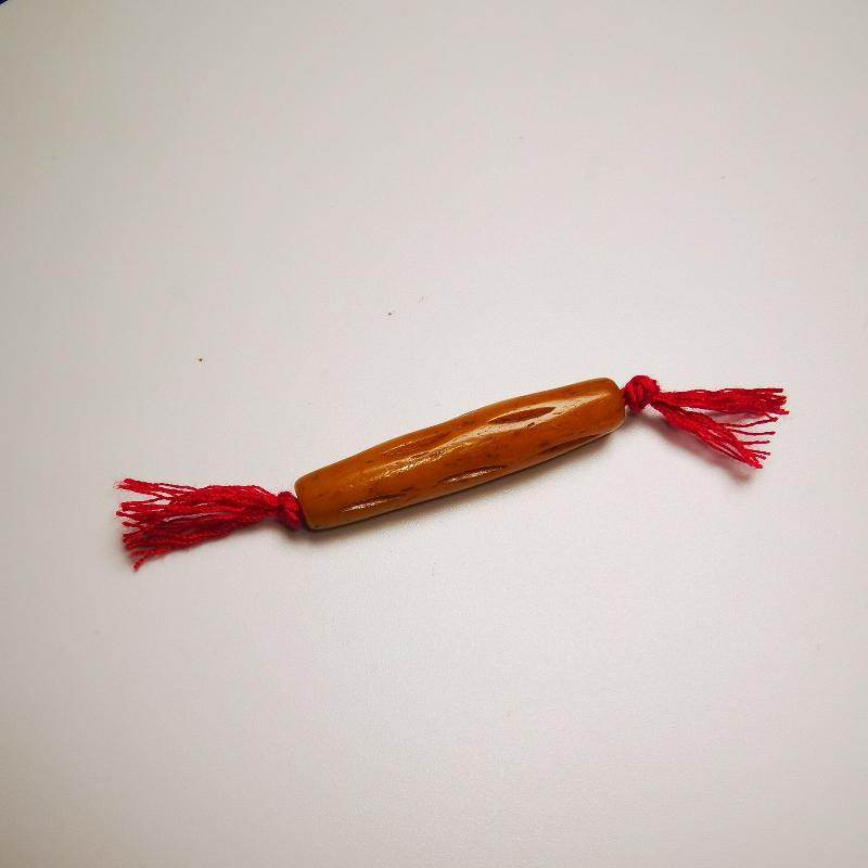 Yak Bone Amulet Charm, Bone Carved Pipe Charm Necklace - Gandhanra-ART