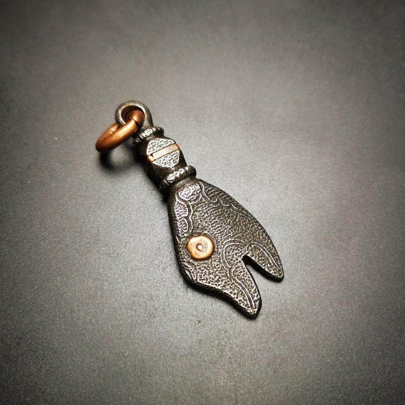 Gandhanra Handmade Tibetan Buddhism Amulet, Golden Fish of Ashtamangala(Eight Auspicious), Symbolize Happiness. - Gandhanra-ART