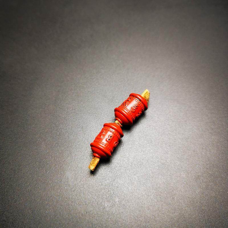 Amulet,Mini Prayer Wheel Bead Pendant for Mala - Gandhanra-ART