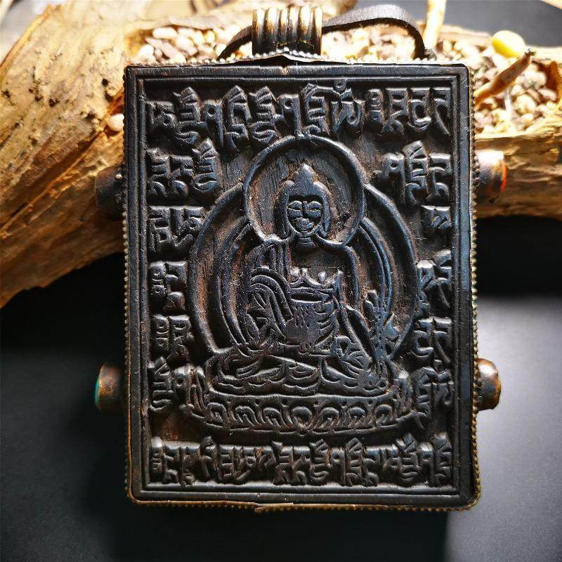 Woodblock Plate, Bhaisajyaguru,Medicine Buddha with Mantra - Gandhanra-ART