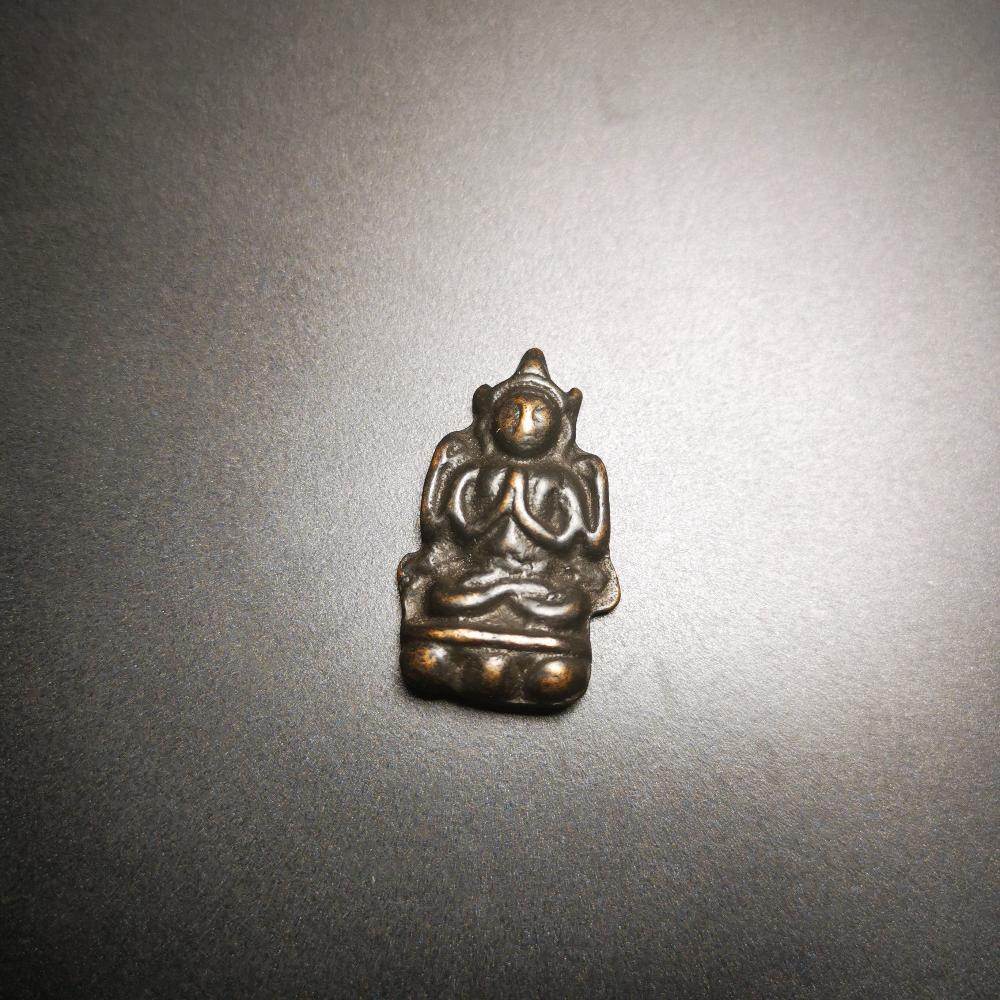 Gandhanra Antique Tibetan Thokcha Amulet Pendant,Chenrezig,Four Armed Padmapani, Made of Thokcha,Mini Size - Gandhanra-ART