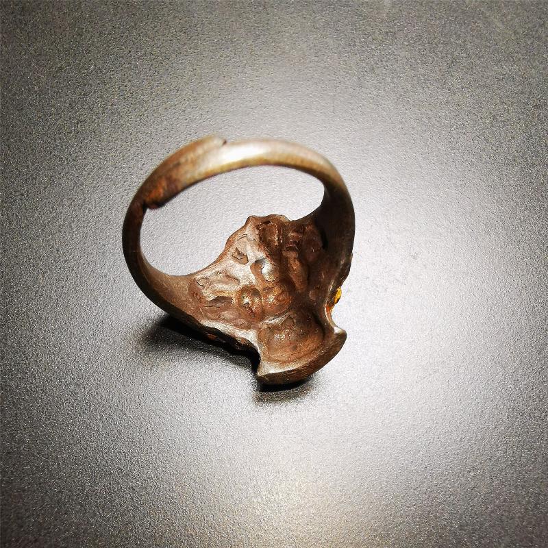 Gandhanra Unique Handcrafted Ring, Tibetan Buddhist Vajra Bell Ring,Made of Pure - Tibetan Buddhist vajra, size reference