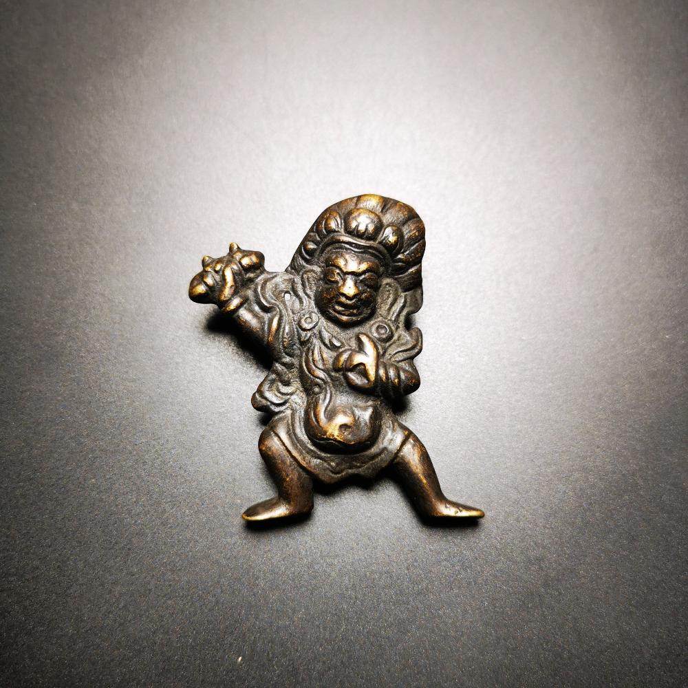Gandhanra Acient Vajrapani Amulet,Tibetan Buddhism Statue,the Protector and Guide of Gautama Buddha,80 years old - Gandhanra-ART