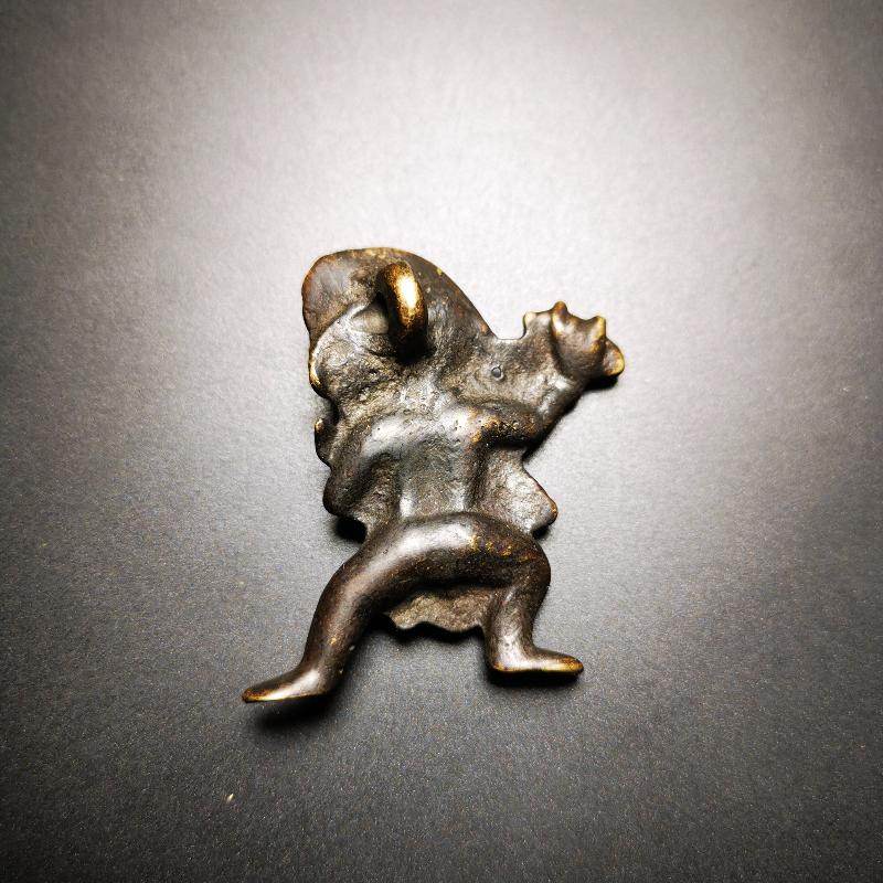Gandhanra Acient Vajrapani Amulet,Tibetan Buddhism Statue,the Protector and Guide of Gautama Buddha,80 years old - Gandhanra-ART