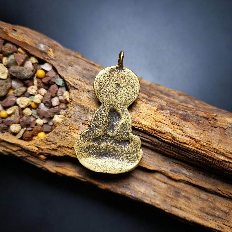 Gandhanra Antique Tibetan Buddhist Amulet Pendant,Bhaisajyaguru,Medicine Buddha,50 Years Old - Gandhanra-ART