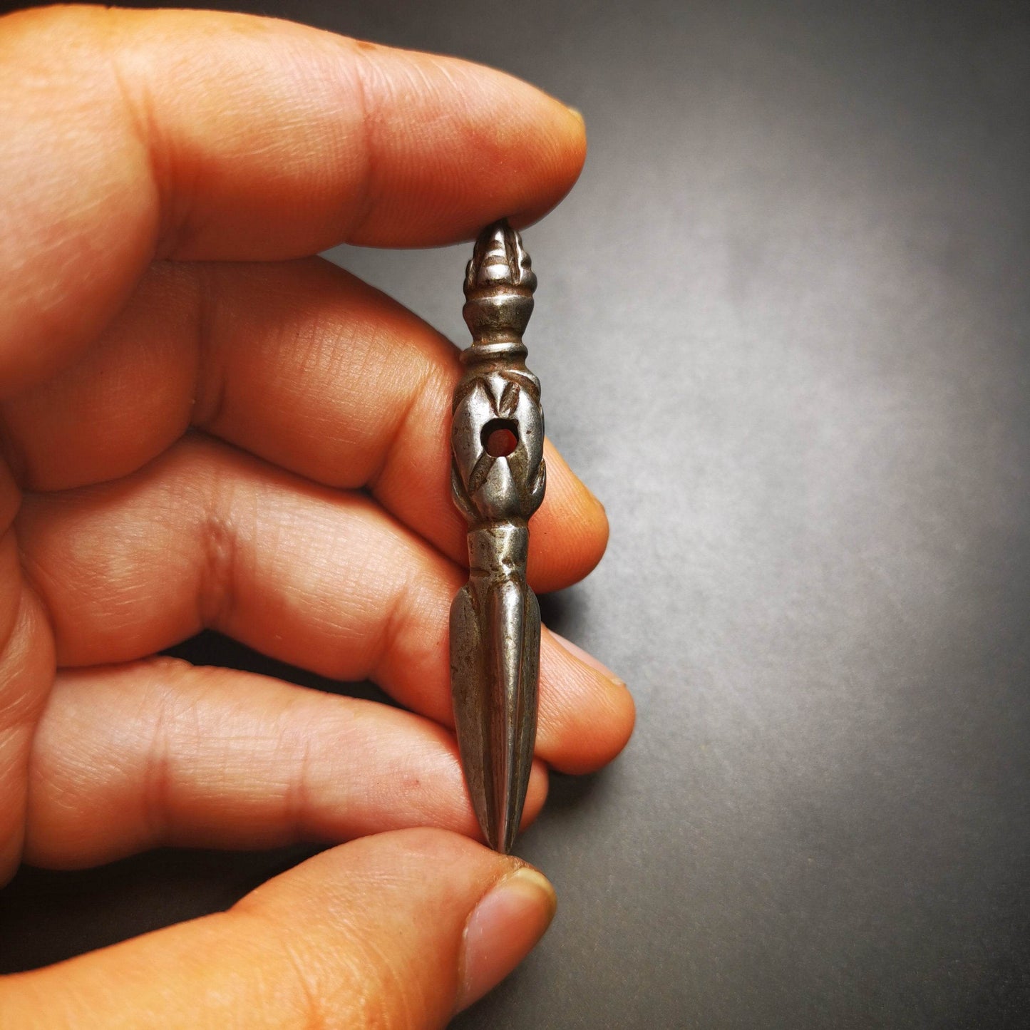 Gandhanra Handmade Phurba Amulet,Kila,Kilaka Pendant, Handmade Cold Iron Craft Necklace - Gandhanra-ART