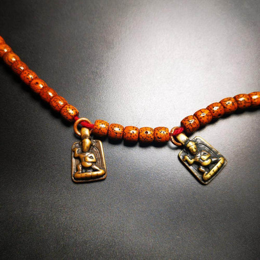 Gandhanra Handmade Vajrapani Tibetan Mala Counter, Mala Pendant,Mantra Dot Prayer Beads Accessories,Made of Brass - Gandhanra-ART