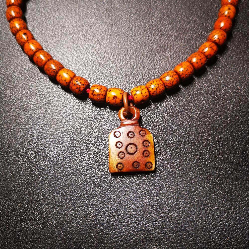 Yak Bone Carved Flower Mala Pendant,Bead Counter Clip, Prayer Bead Accessories,Gandhanra Tibetan Amulet - Gandhanra-ART