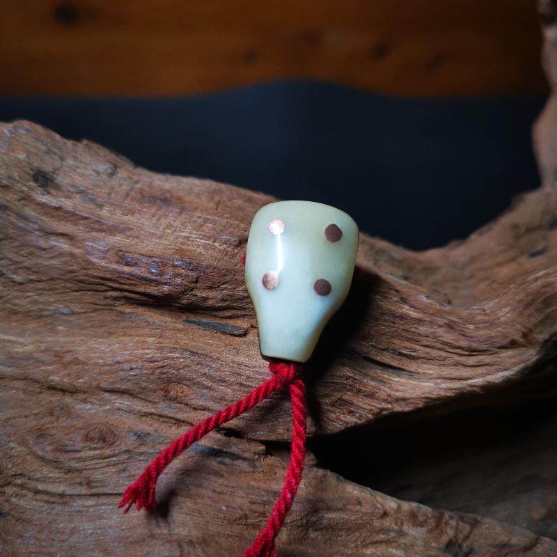 Gandhanra Tibetan Yak Bone Inlaid Sandalwood Guru Bead,T-drilled 3-Hole Bead,Mala Bead,Connector Bead for Prayer Bead Accessories - Gandhanra-ART