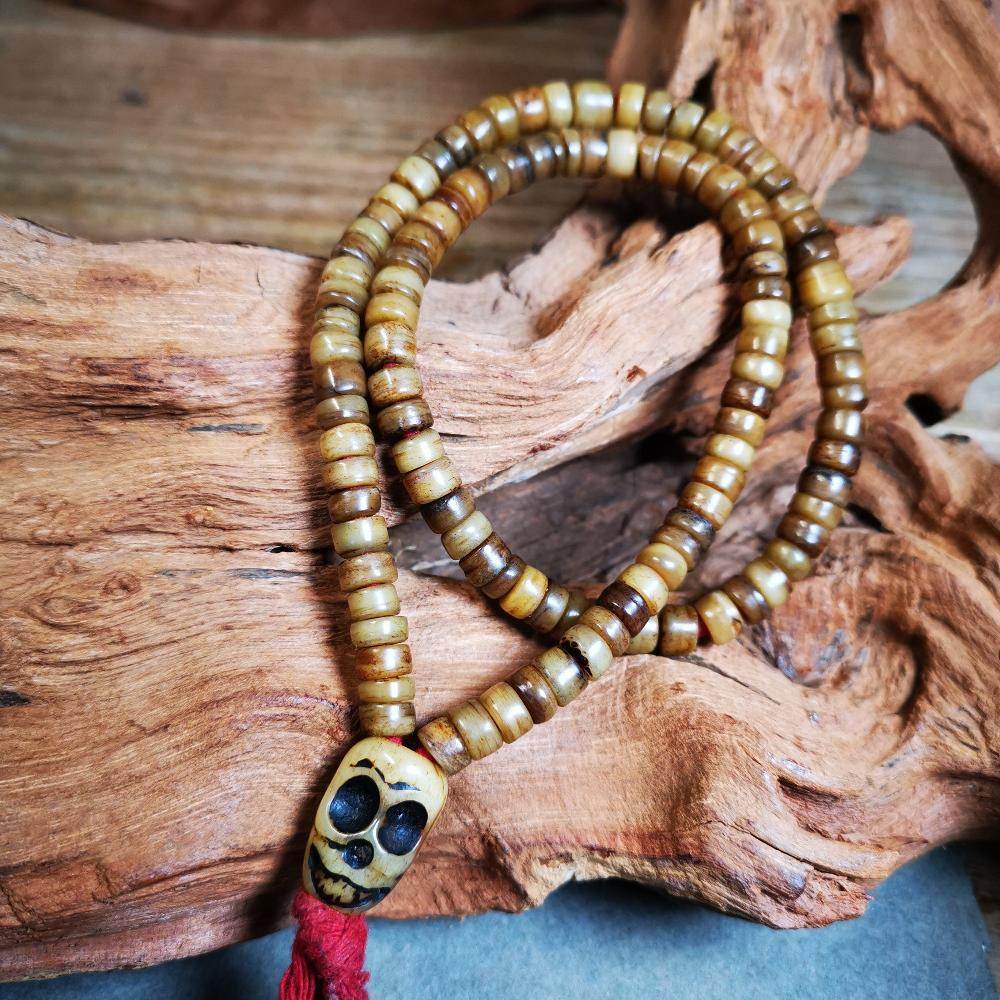 Yak Bone Mala Beads Necklace - Gandhanra-ART