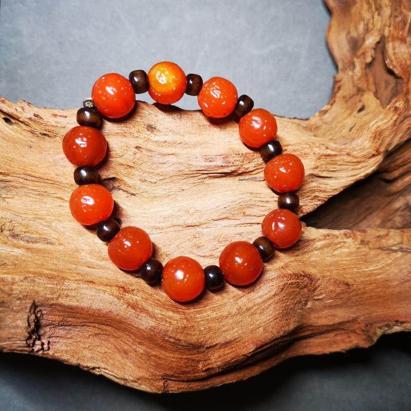 Nanhong Red Agate Bracelet,Amulet Mala Bracelet - Gandhanra-ART