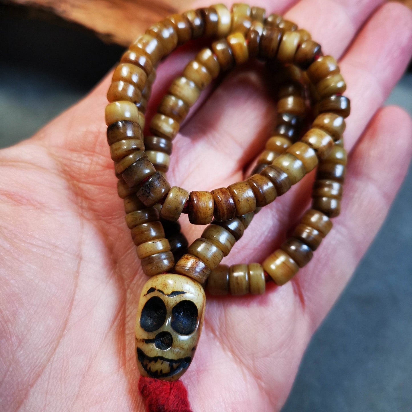 Yak Bone Mala Beads Necklace - Gandhanra-ART