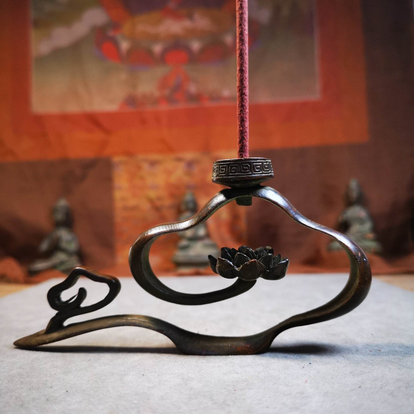 Gandhanra Handmade Cloud Shape Tibetan Cone Incense Burner,for Cone and Stick Incense - Gandhanra-ART