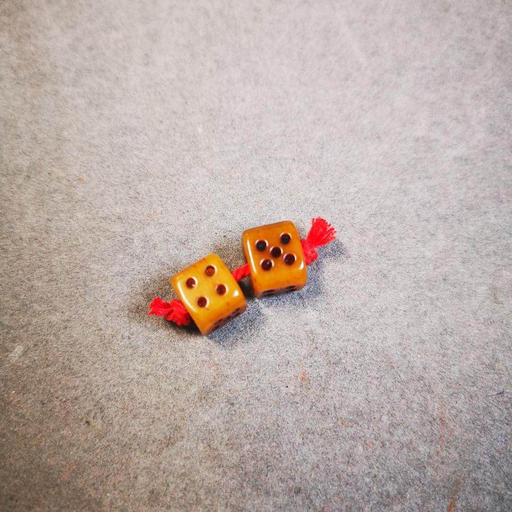 Gandhanra Tibetan Yak Bone Carved Dice Beads for Prayer Bead,Mala Accessories,Amulet Beads - Gandhanra-ART