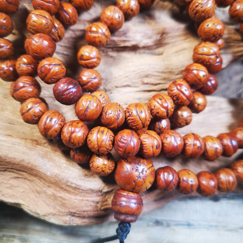 Gandhanra 9mm Old Bodhi Beads Mala Necklace,35.4 inches 108 Prayer Beads for Meditation Gandhanra-ART