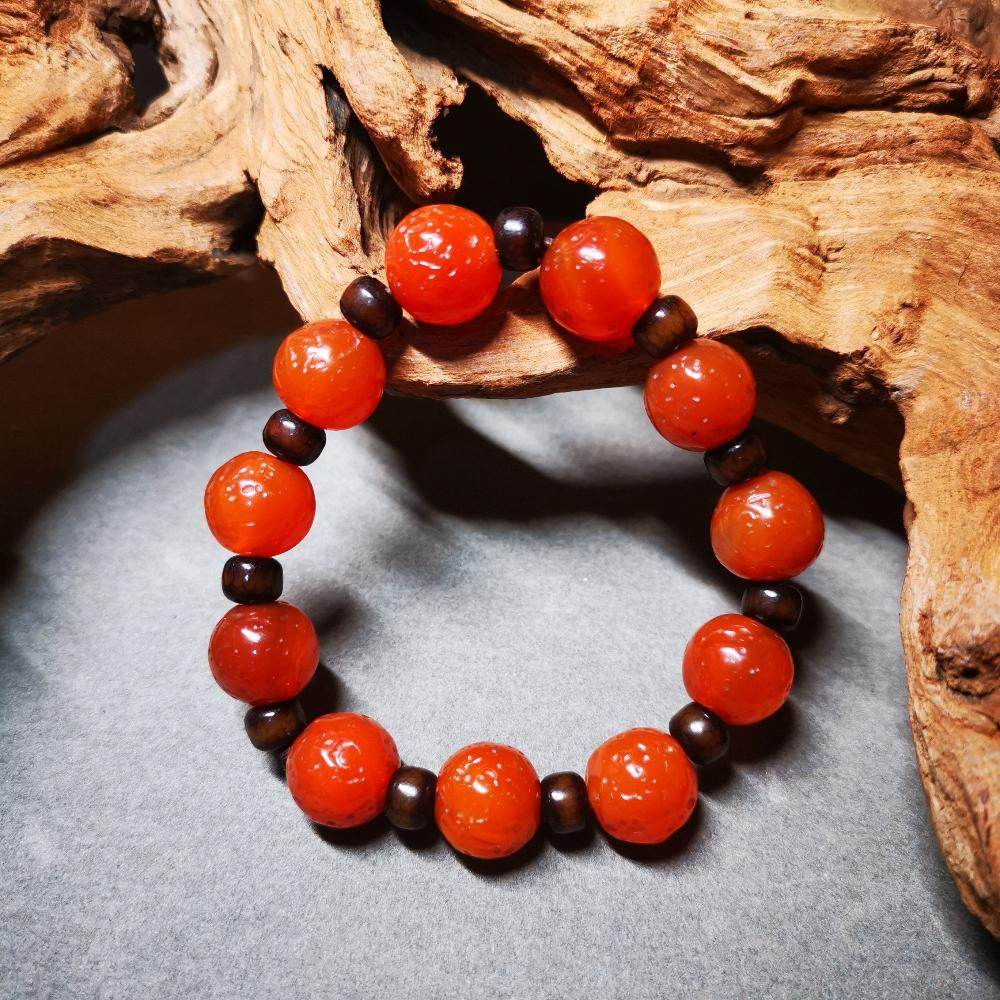 Nanhong Red Agate Bracelet,Amulet Mala Bracelet - Gandhanra-ART