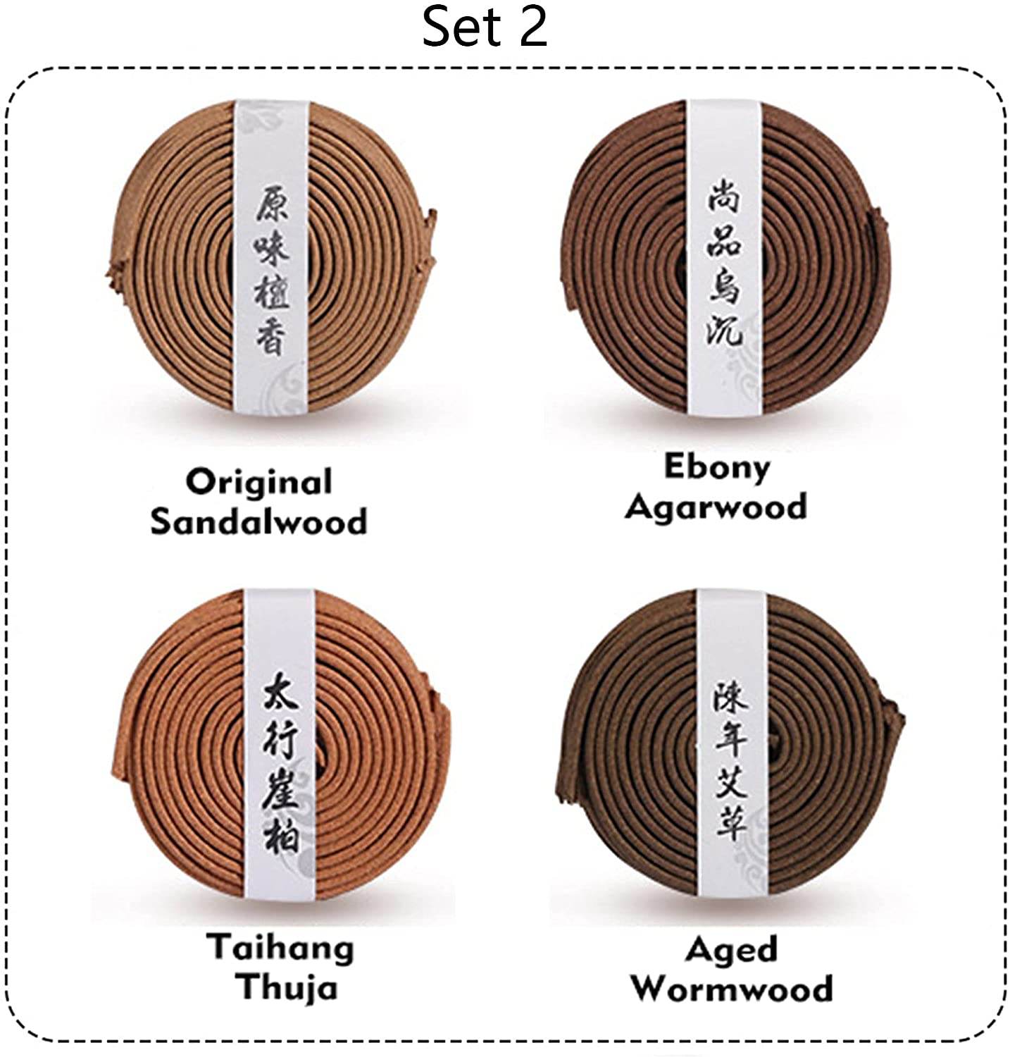 4 Packs of 160 Long Lasting Incense Coils,Gift Pack - Gandhanra-ART