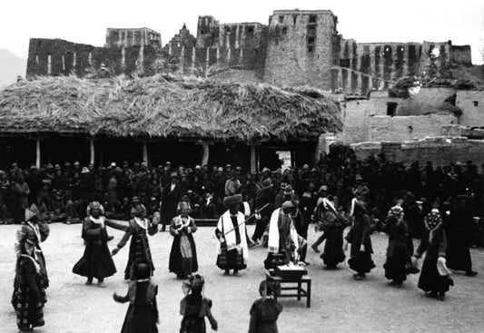 Sacred drama performed in an open-air theater, a brief discussion of the shoton Festival's Tibetan opera.