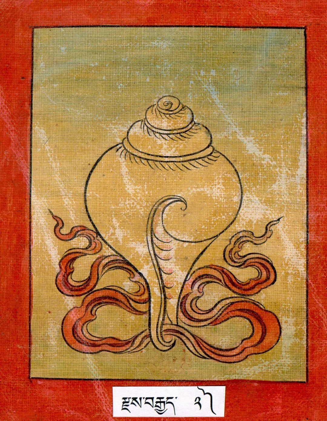 Sound the mystical sound full of spirituality: Conch in Himalayan Art.