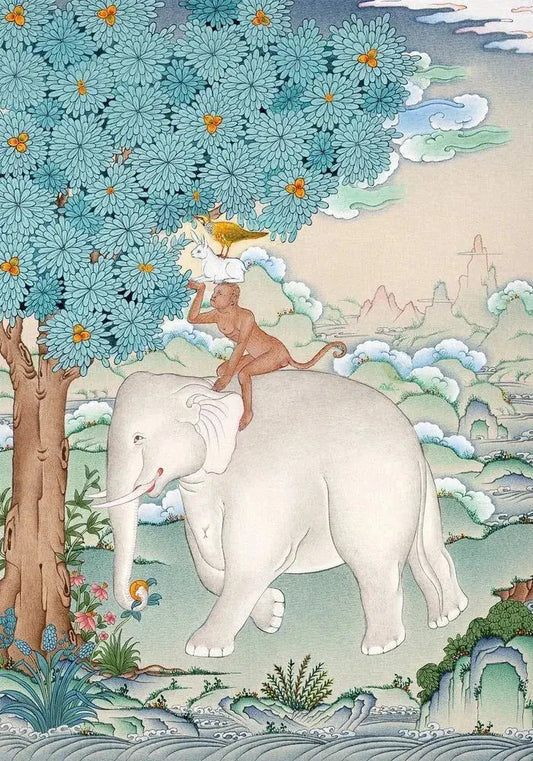 Bhutanese Female Architect | The Four Harmonious Friends in Tibetan Architecture - Gandhanra-ART