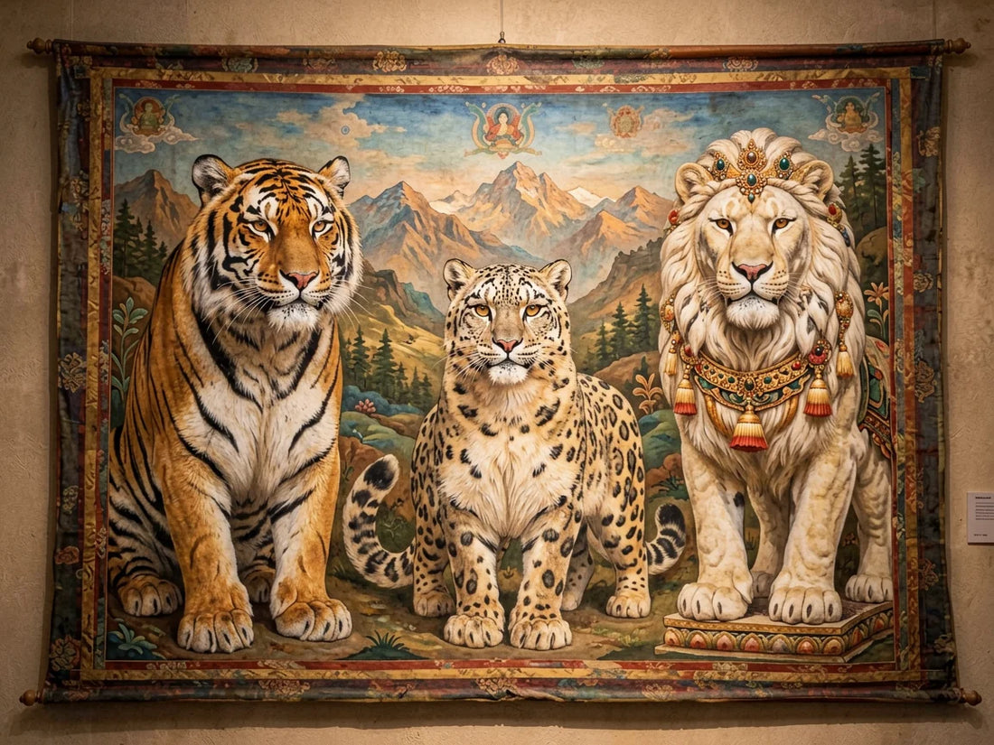 Fangs and Fur of the Divine: Tigers, Snow Lions and the Four Dignities — from gandhanra.art