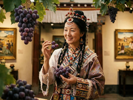 Grapes of the Gods: Sacred Fruits in Himalayan Medicine — from gandhanra.art