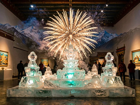 Painting on Ice: Fireworks-Free Land Art of Tibet — from gandhanra.art
