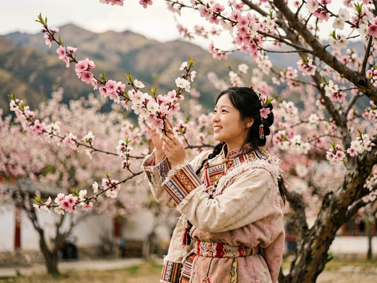 Peach Blossoms in Pink and White: The Romantic Allure of Tibetan Culture — from gandhanra.art
