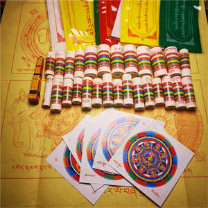 Gandhanra Tibetan Consecration Scrolls Ritual Pack - Zung for Filling and Blessing Buddha Statues & Stupas | Blessed in Larung Gar Academy