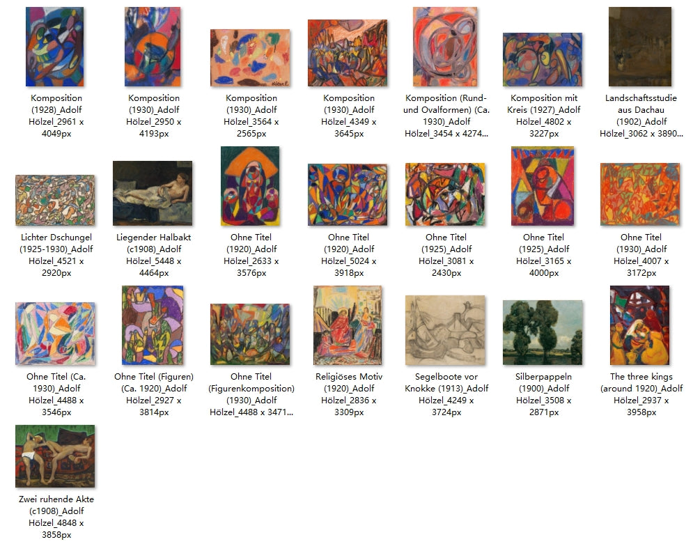 50 Painting Images by Adolf Hölzel (German, 1853 – 1934)