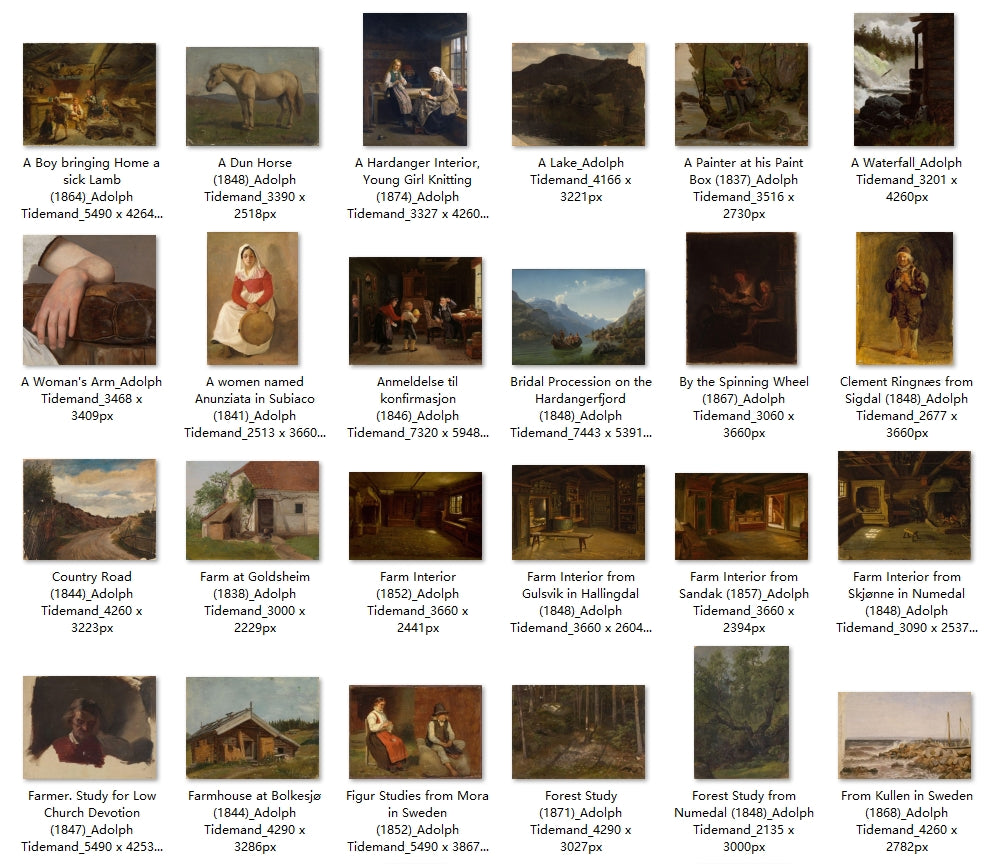 95 Painting Images by Adolph Tidemand (Norwegian, 1814-1876)