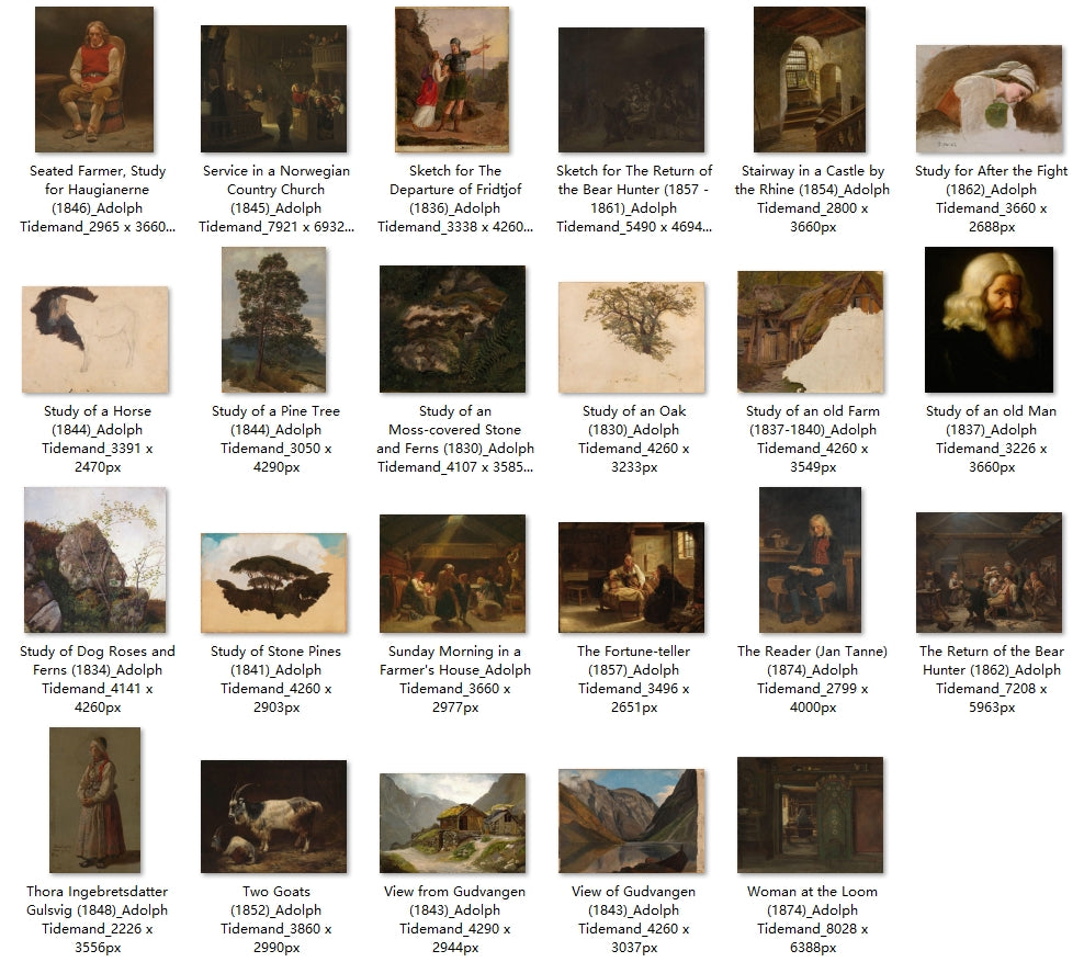 95 Painting Images by Adolph Tidemand (Norwegian, 1814-1876)