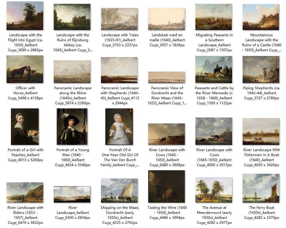 61 Painting Images by Aelbert Cuyp Dutch, 1620-1691 - Tibetan Buddhist thangka, detailed view