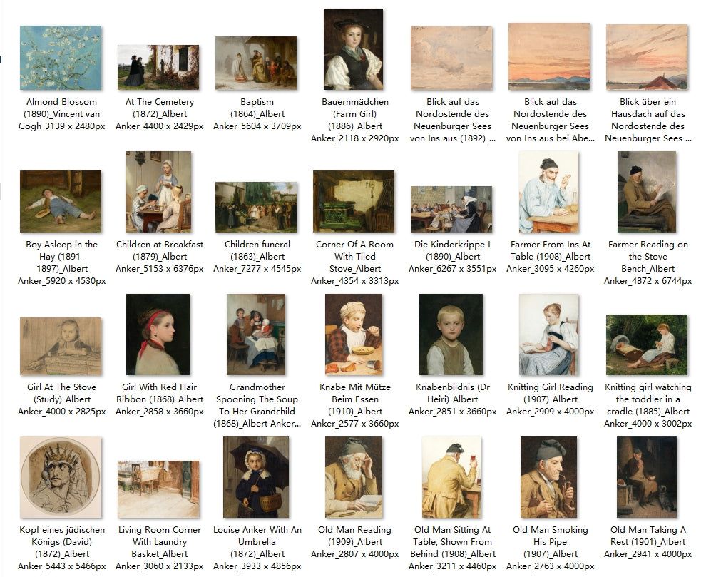 53 Painting Images by Albert Anker (Swiss, 1831 – 1910)