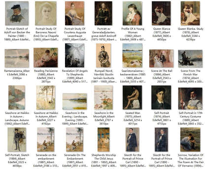 180 Painting Images by Albert Edelfelt Finnish, 1854 - 1905 - Tibetan Buddhist thangka, view 5